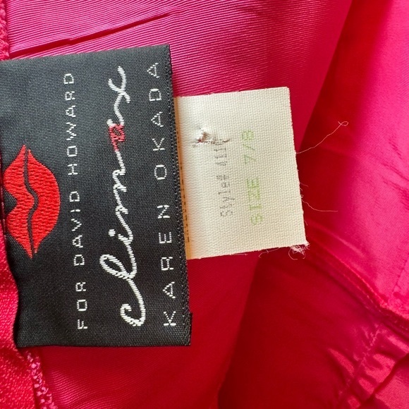 Vintage 1980'S Climax for David Howard Cocktail Dress by Karen Okada Size 7/8 - Picture 9 of 12